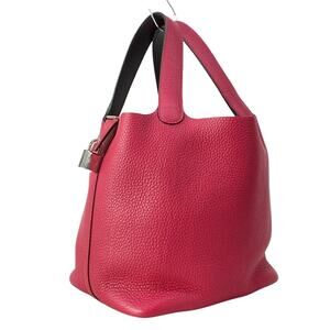 Hermès Picotin Lock Eclat MM Handbag Framboise Rouge Sellier Taurillon Clemence